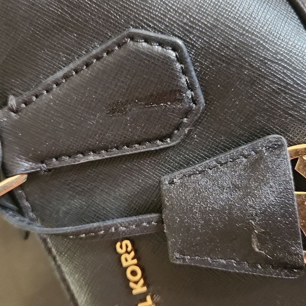 Michael Kors Black Leather Tote Bag - Picture 8 of 12